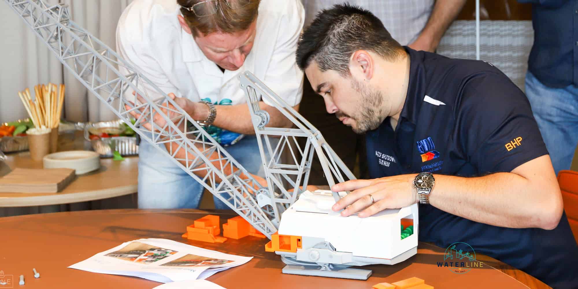 One of Waterline's 3d-printed scale dragline model at BMA's Brisbane office