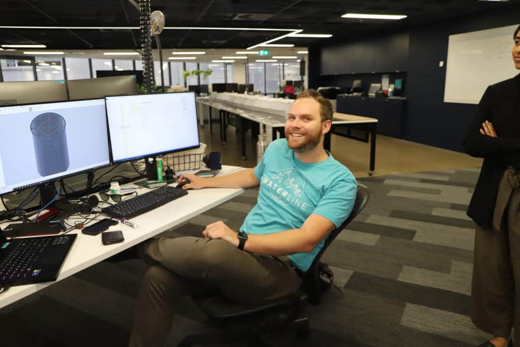 Tom Barber at his desk working
